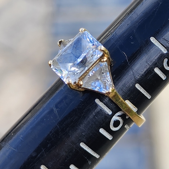 14k karat yellow gold cz wedding engagement promise ring Fine Jewelry - Picture 8 of 10